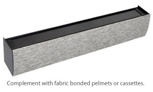 fabric bonded pelmets cassettes